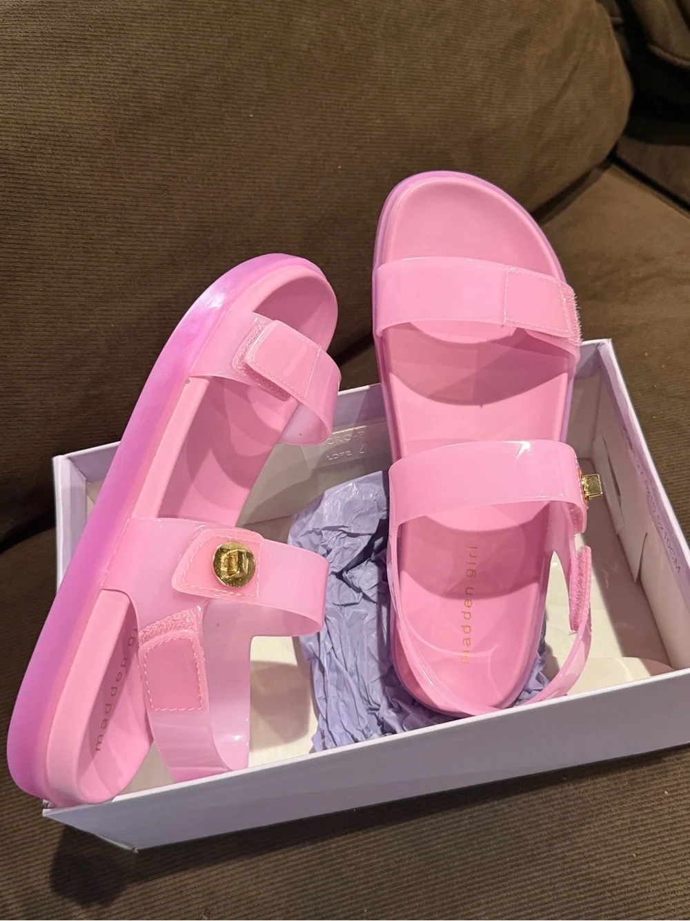 Madden Girl MJULS-J Pink Jelly Sandals Size 5M NWB